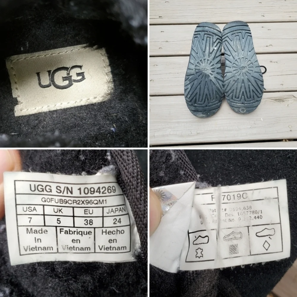 Ugg Neumel Black Suede Leather Shearling Lined Lace-up Chukka Boots‎ Booties 7
